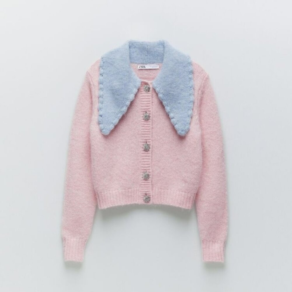 Zara Cardigan with Contrasting Collar